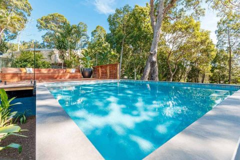 Noosa Heads Residential Poolside Landscaping and Decking