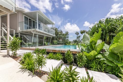 Castaways Beach Residential Landscape Project with Swimming Pool