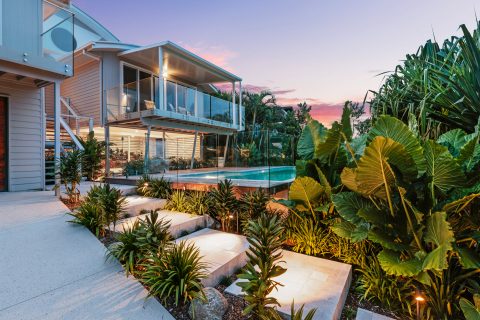 Castaways Beach Residential Landscape Project with Swimming Pool