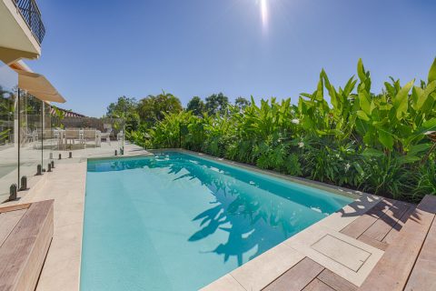 Noosa Springs Residential Landscape Project with Swimming Pool
